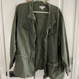 Green military utility jacket